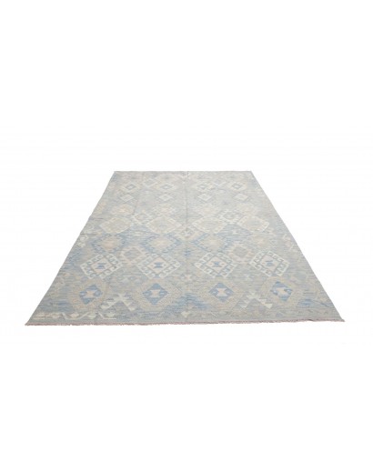 Tappeto Kilim Afghanistan beige azzurro 180x254