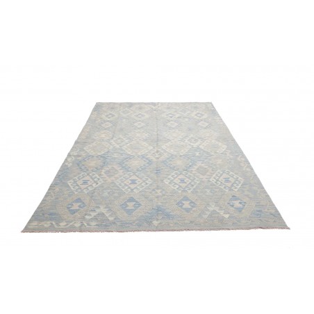 Tappeto Kilim Afghanistan beige azzurro 180x254