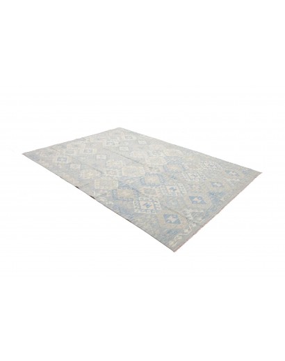 Tappeto Kilim Afghanistan beige azzurro 180x254