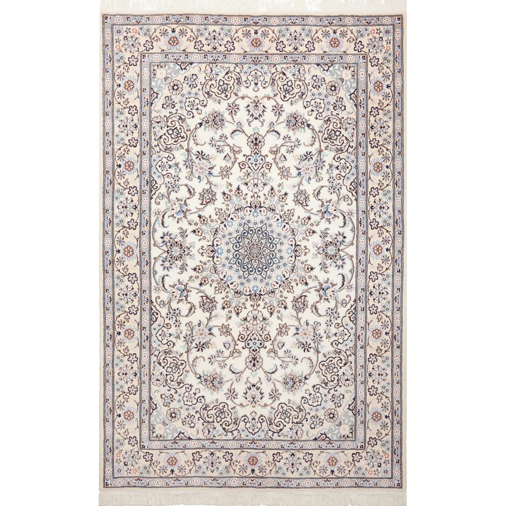 Tappeto Nain 9La Persia bianco grigio 135x210 Tappeto Nain 9La Persia bianco grigio 135x210