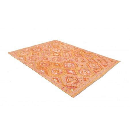 Tappeto Kilim Afghanistan arancione marrone 172x230