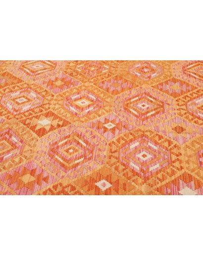 Tappeto Kilim Afghanistan arancione marrone 172x230