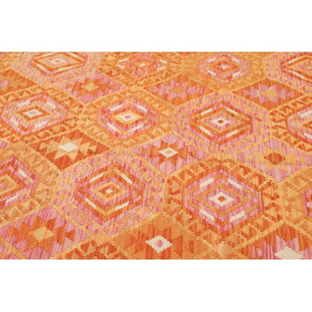 Tappeto Kilim Afghanistan arancione marrone 172x230