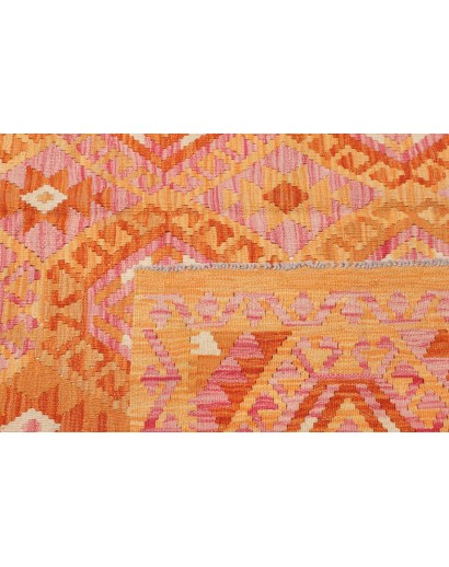 Tappeto Kilim Afghanistan arancione marrone 172x230