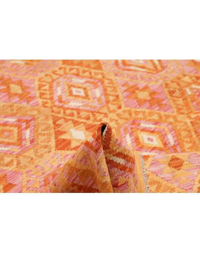 Tappeto Kilim Afghanistan arancione marrone 172x230