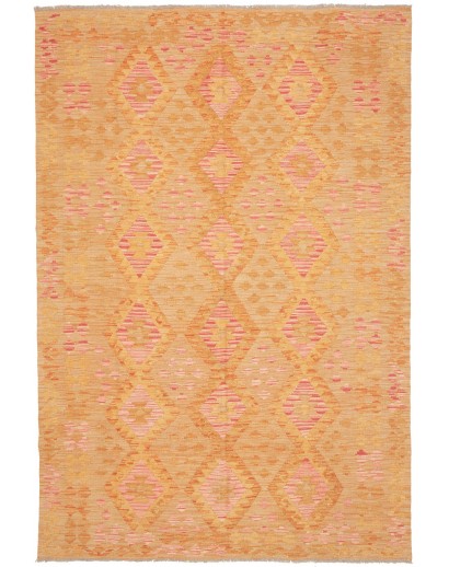 Tappeto Kilim Afghanistan arancione giallo 169x251