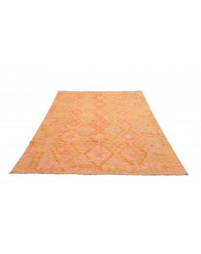 Tappeto Kilim Afghanistan arancione giallo 169x251