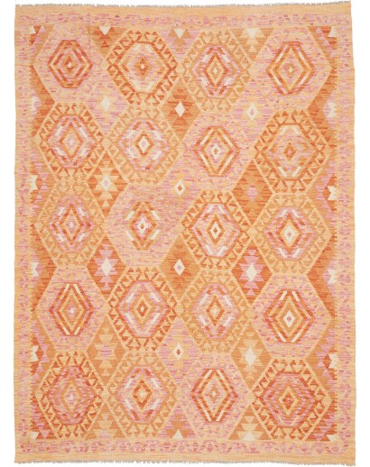 Tappeto Kilim Afghanistan marrone arancione 173x230