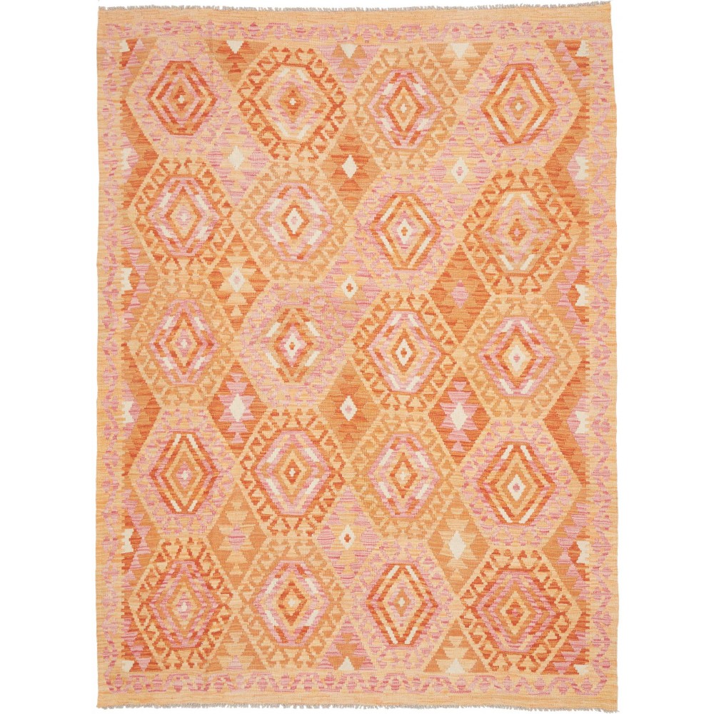 Tappeto Kilim Afghanistan marrone arancione 173x230