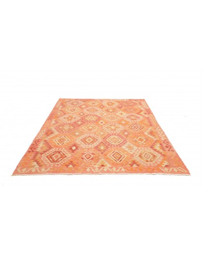 Tappeto Kilim Afghanistan marrone rosso 186x244