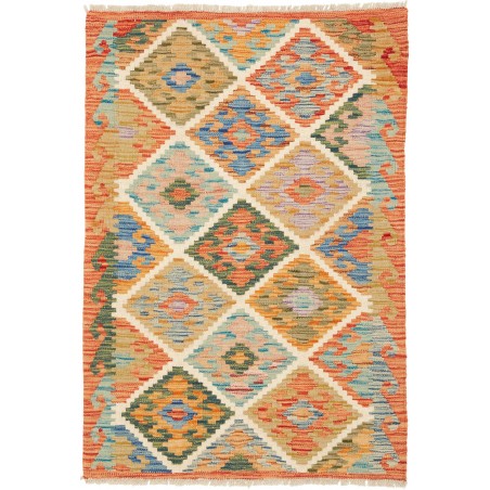 Tappeto Kilim Afghanistan marrone azzurro 80x116