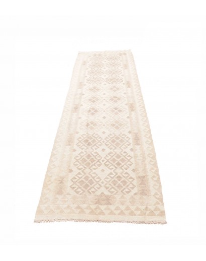 Tappeto Kilim Afghanistan bianco 77x284