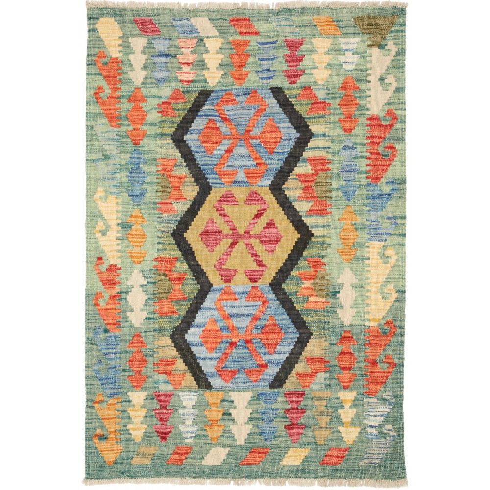 Tappeto Kilim Afghanistan marrone 83x124