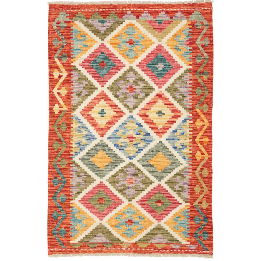 Tappeto Kilim Afghanistan marrone 84x128