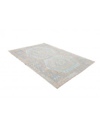 Tappeto Kilim Afghanistan beige azzurro 182x253