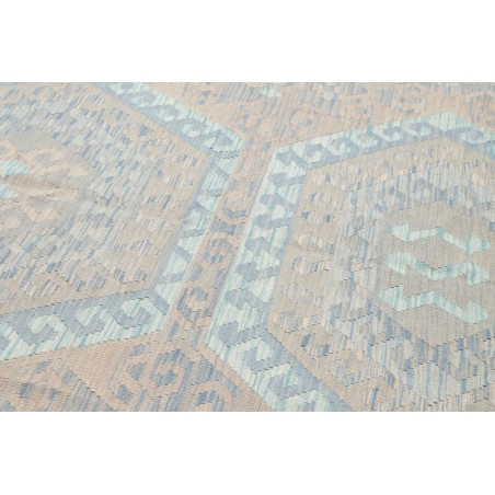 Tappeto Kilim Afghanistan beige azzurro 182x253
