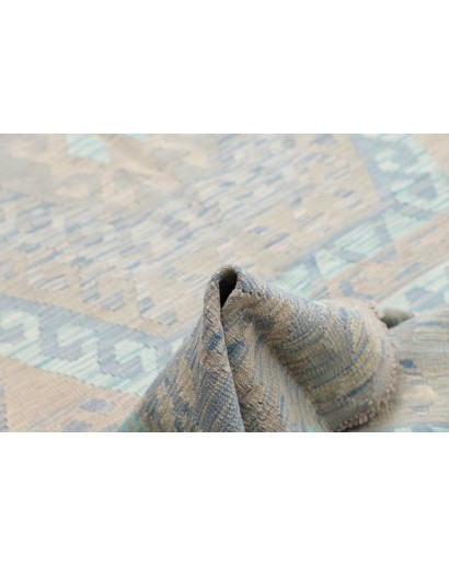 Tappeto Kilim Afghanistan beige azzurro 182x253