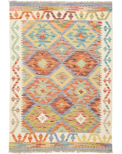 Tappeto Kilim Afghanistan marrone arancione 83x120