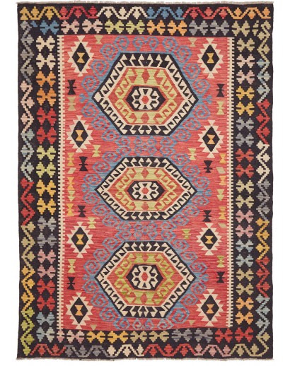 Tappeto Kilim Afghanistan marrone grigio 174x241