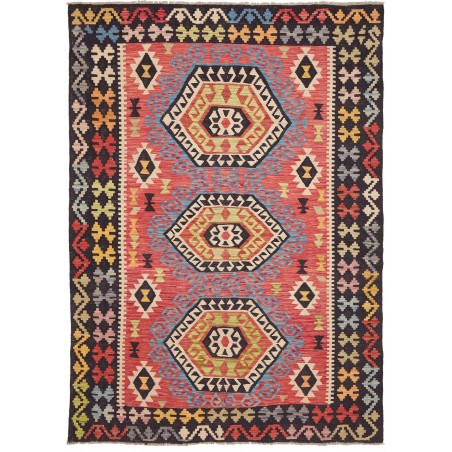 Tappeto Kilim Afghanistan marrone grigio 174x241