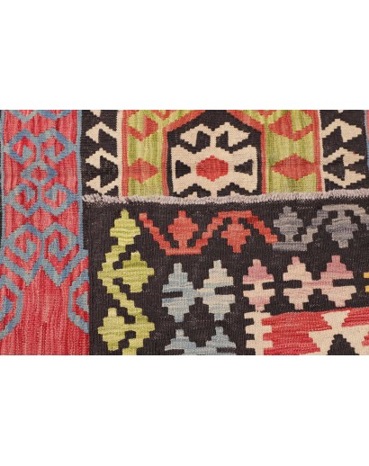 Tappeto Kilim Afghanistan marrone grigio 174x241