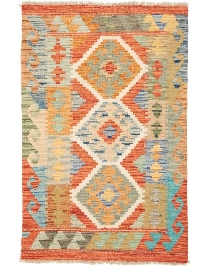 Tappeto Kilim Afghanistan marrone grigio 81x125
