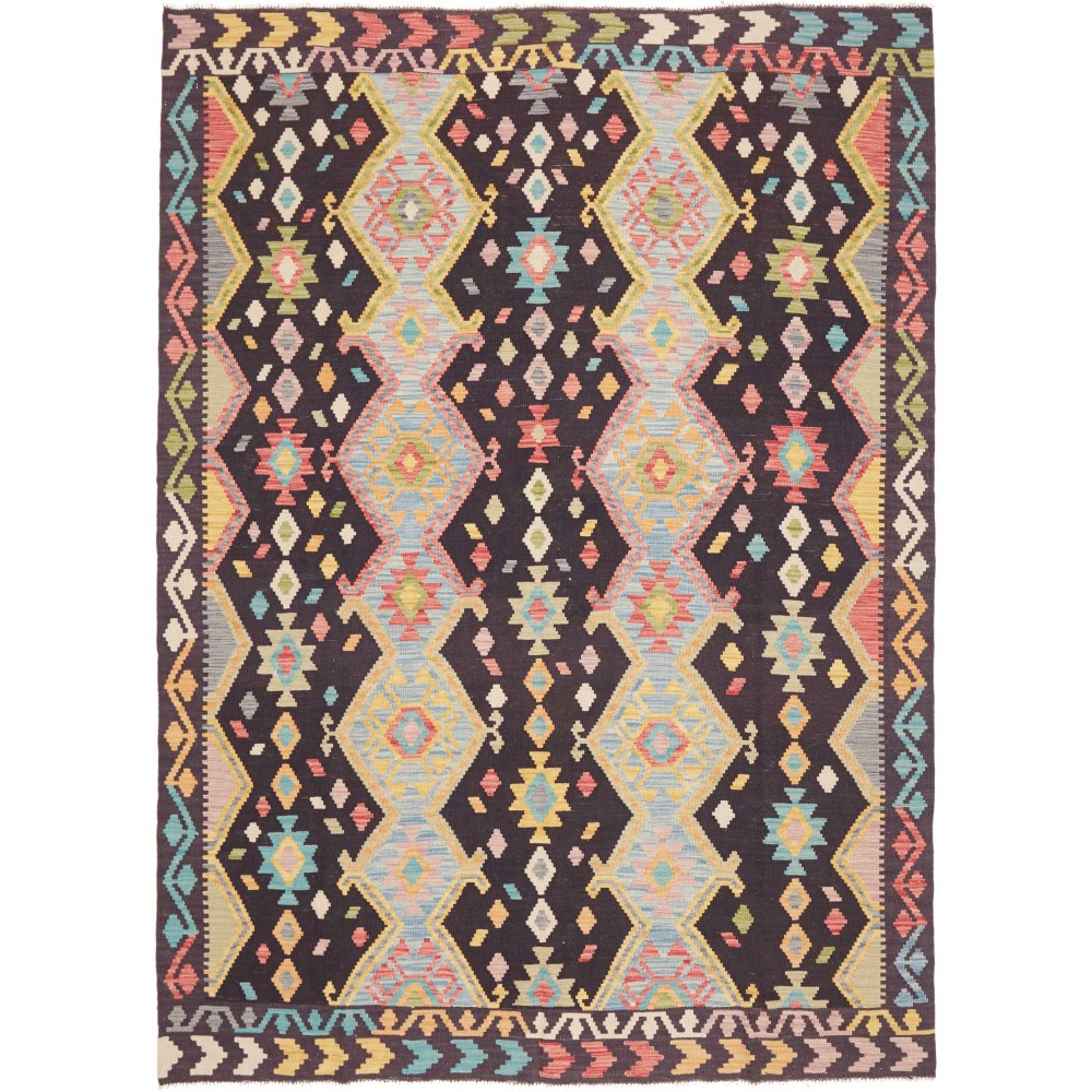 Tappeto Kilim Afghanistan marrone grigio 172x238
