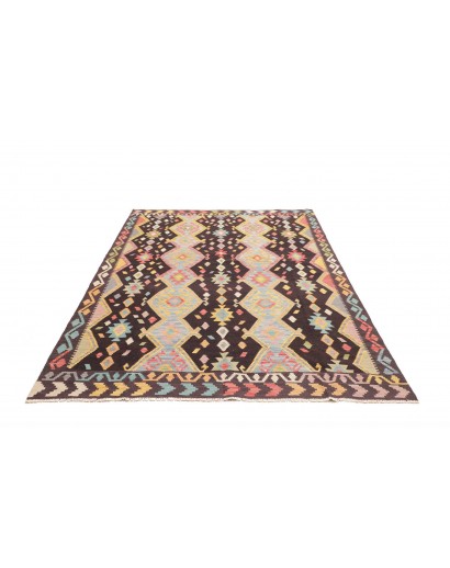 Tappeto Kilim Afghanistan marrone grigio 172x238