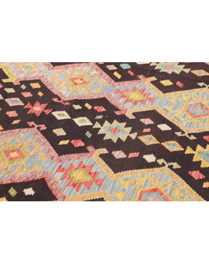 Tappeto Kilim Afghanistan marrone grigio 172x238