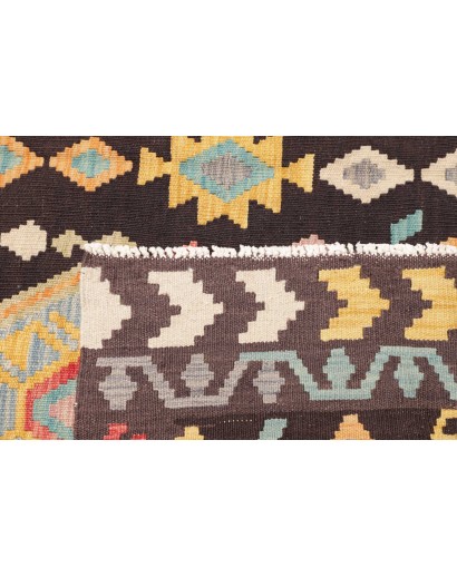 Tappeto Kilim Afghanistan marrone grigio 172x238