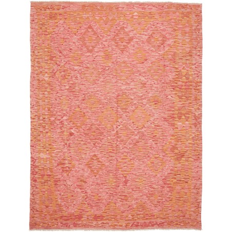 Tappeto Kilim Afghanistan arancione rosso 184x244