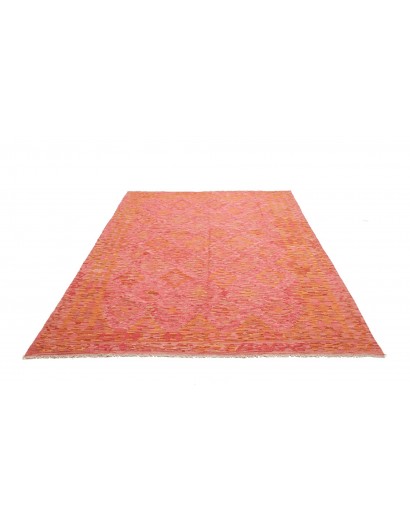 Tappeto Kilim Afghanistan arancione rosso 184x244