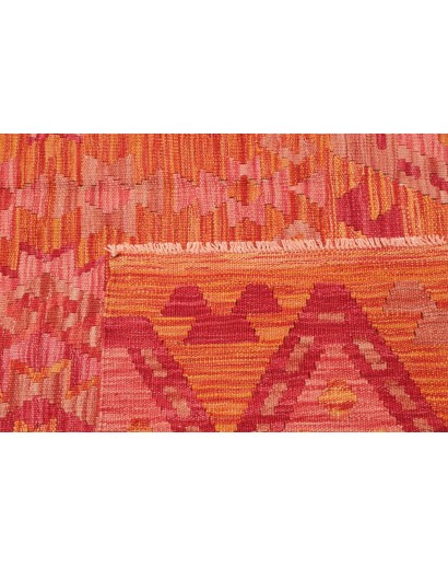 Tappeto Kilim Afghanistan rosso arancione 182x245