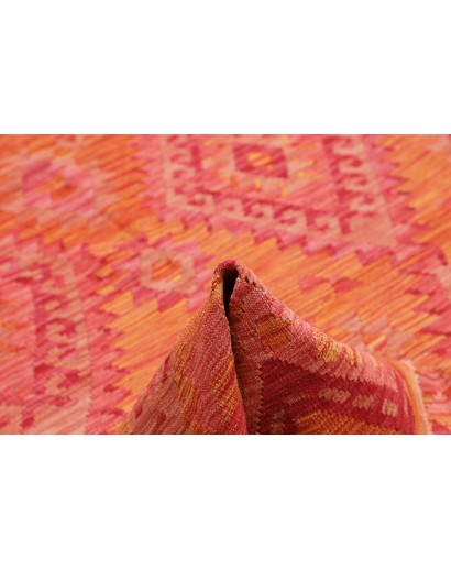 Tappeto Kilim Afghanistan rosso arancione 182x245