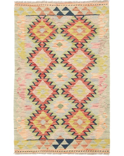 Tappeto Kilim Afghanistan marrone giallo 81x127