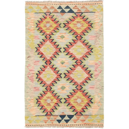 Tappeto Kilim Afghanistan marrone giallo 81x127