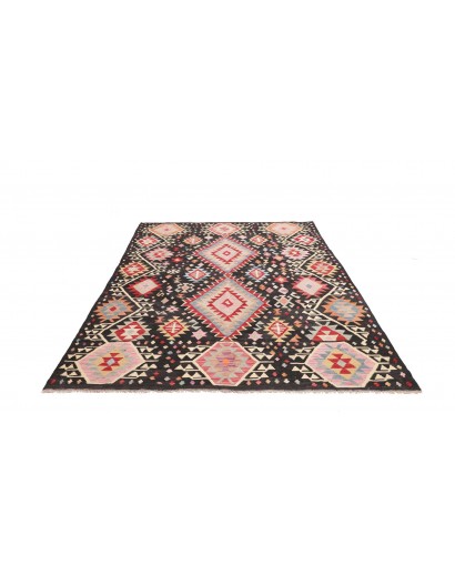 Tappeto Kilim Afghanistan grigio marrone 181x241