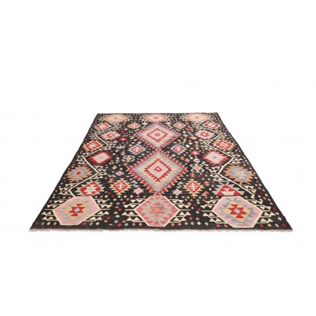 Tappeto Kilim Afghanistan grigio marrone 181x241