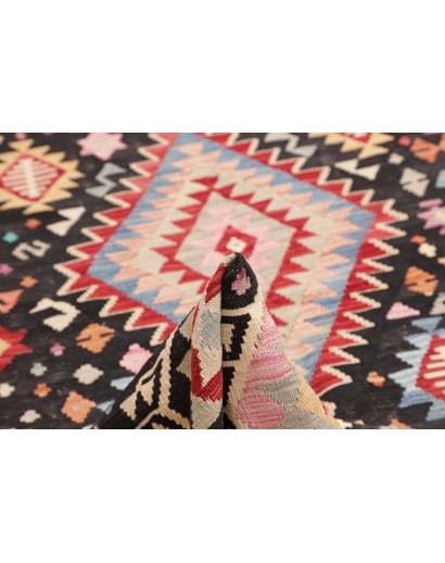 Tappeto Kilim Afghanistan grigio marrone 181x241