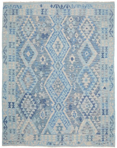 Tappeto Kilim Afghanistan azzurro 186x235