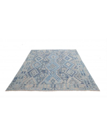 Tappeto Kilim Afghanistan azzurro 186x235