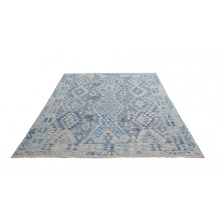 Tappeto Kilim Afghanistan azzurro 186x235