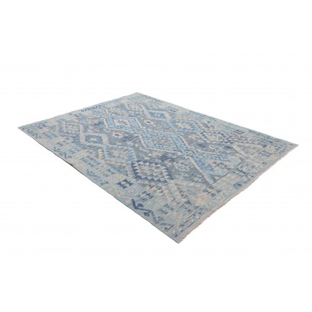 Tappeto Kilim Afghanistan azzurro 186x235