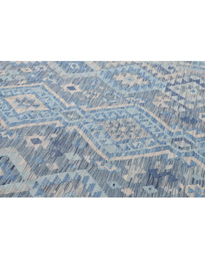 Tappeto Kilim Afghanistan azzurro 186x235