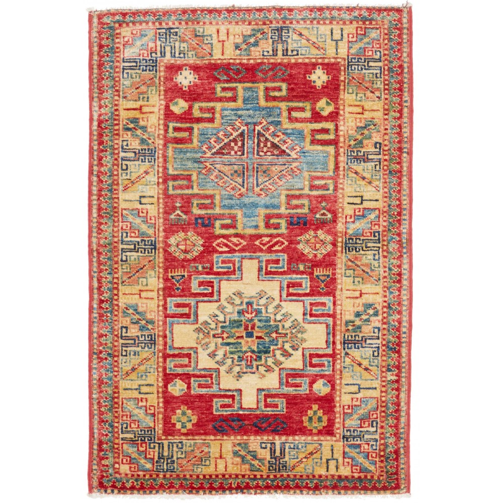 Tappeto Kazak Fine Pakistan marrone 63x97 Tappeto Kazak Fine Pakistan marrone 63x97
