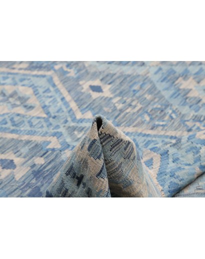Tappeto Kilim Afghanistan azzurro 186x235