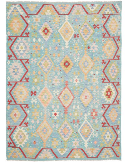 Tappeto Kilim Afghanistan beige giallo 175x243