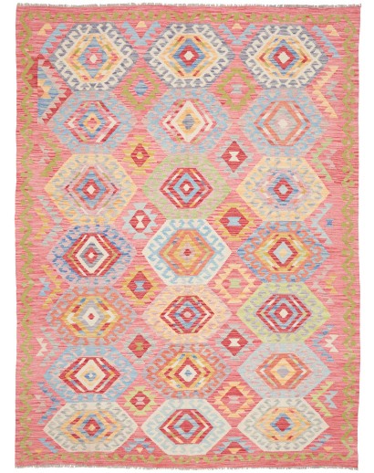 Tappeto Kilim Afghanistan marrone bianco 179x246