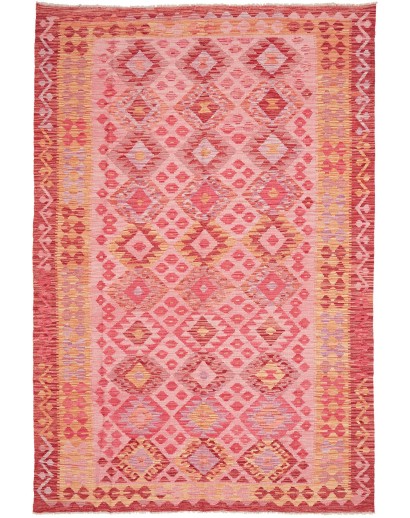 Tappeto Kilim Afghanistan arancione marrone 176x261