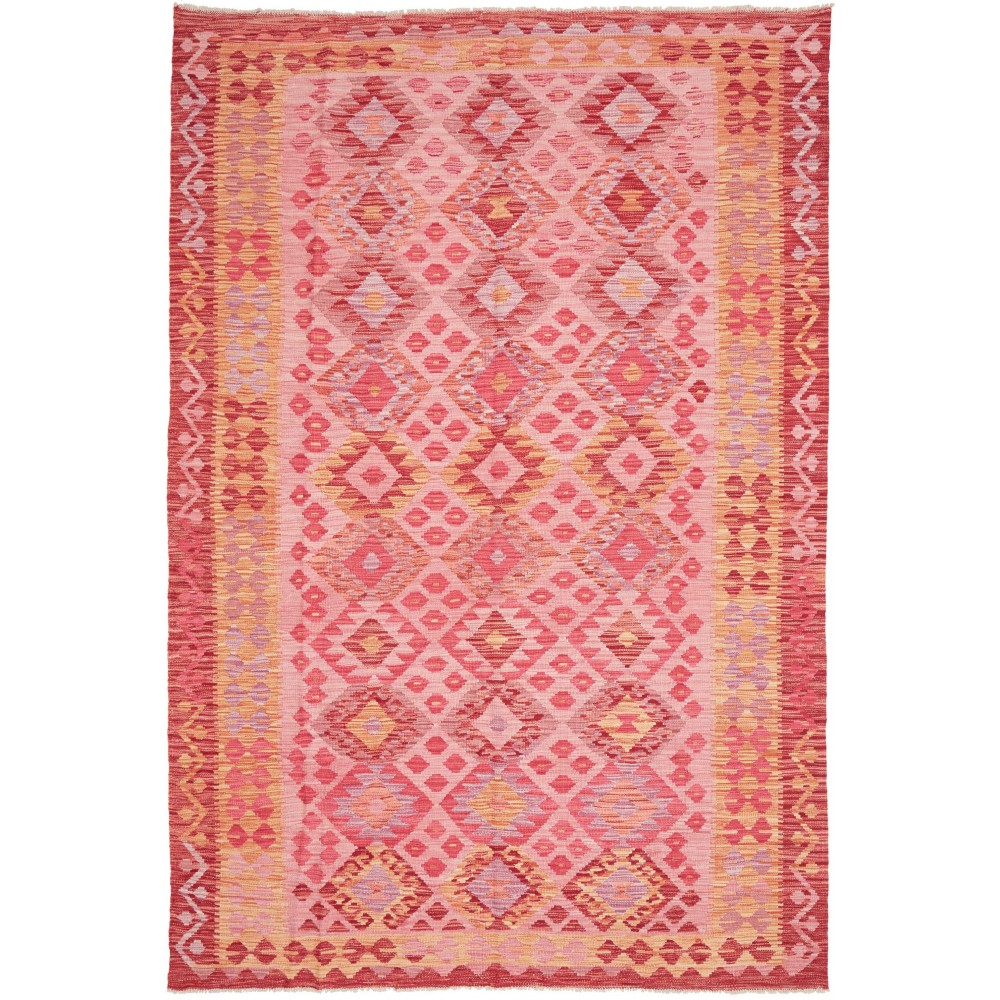 Tappeto Kilim Afghanistan arancione marrone 176x261